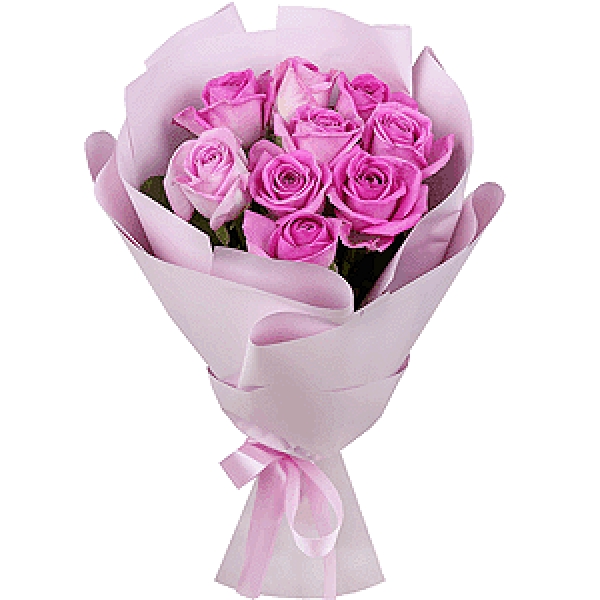 9 Pink Roses Bouquet -FLA12 Resim 1