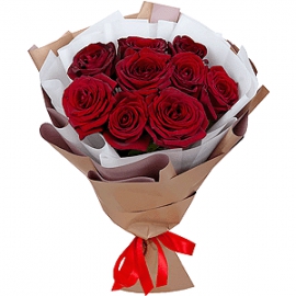 Antalya Florist 9 Red Roses Bouquet-FLA10
