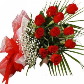  Antalya Blumen 11 Strauß mit roten Rosen-FLA13