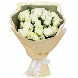  Antalya Çiçek Gönder 15 Beyaz Gülden Buket-FLA16