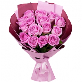  Antalya Blumenbestellung 15 rosa Rosenstrauß-FLA22