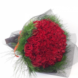  Antalya Blumenlieferung 151 Roter Rosenstrauß-FLA45